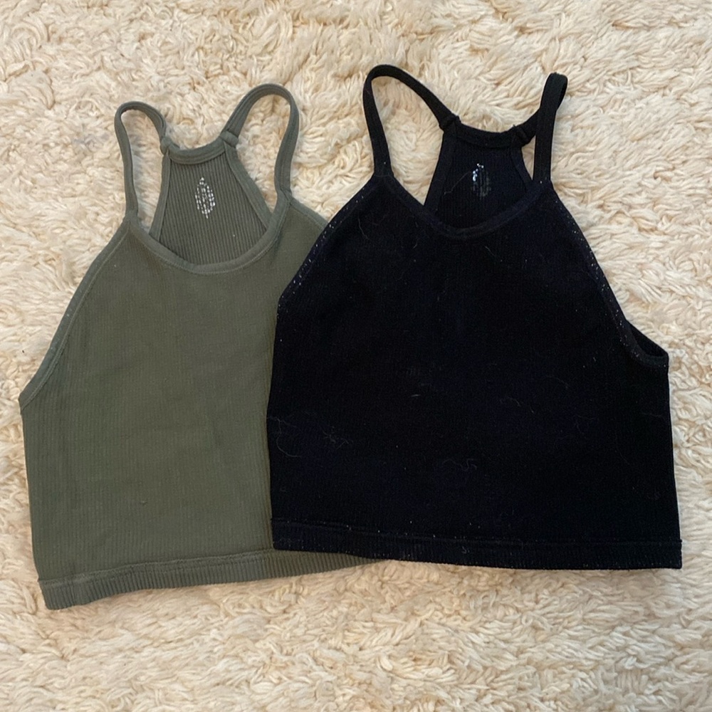 Free People tanks- size S - black and olive